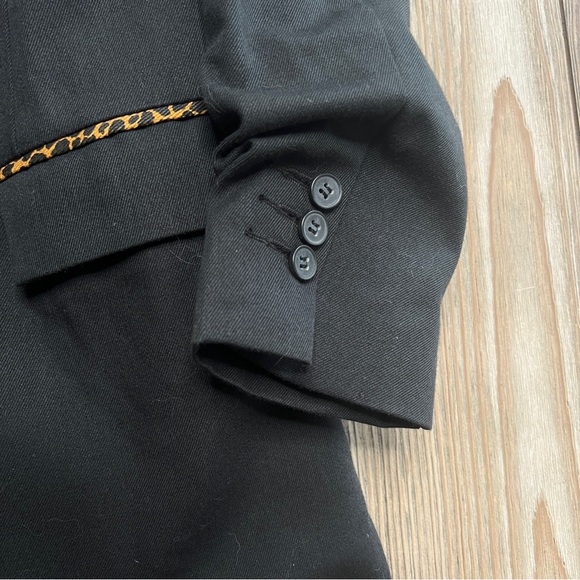 Current/Elliott Jacket Blazer Giraffe Trim Black Orange XS New - Picture 5 of 13